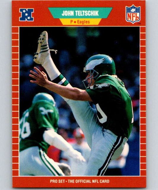 1989 Pro Set #322 John Teltschik Eagles NFL Football Image 1