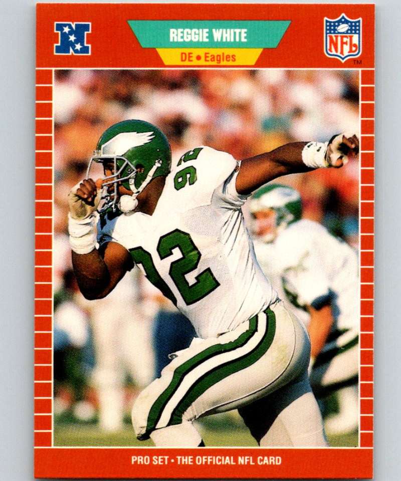 1989 Pro Set #325 Reggie White Eagles NFL Football Image 1