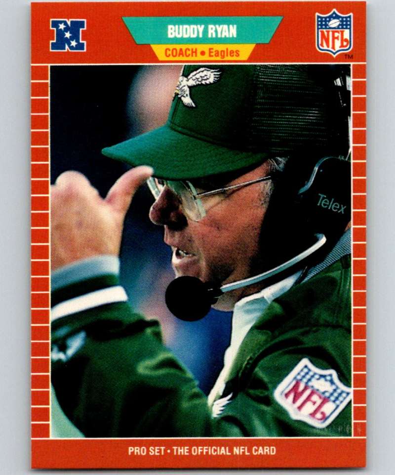 1989 Pro Set #327 Buddy Ryan Eagles CO NFL Football Image 1