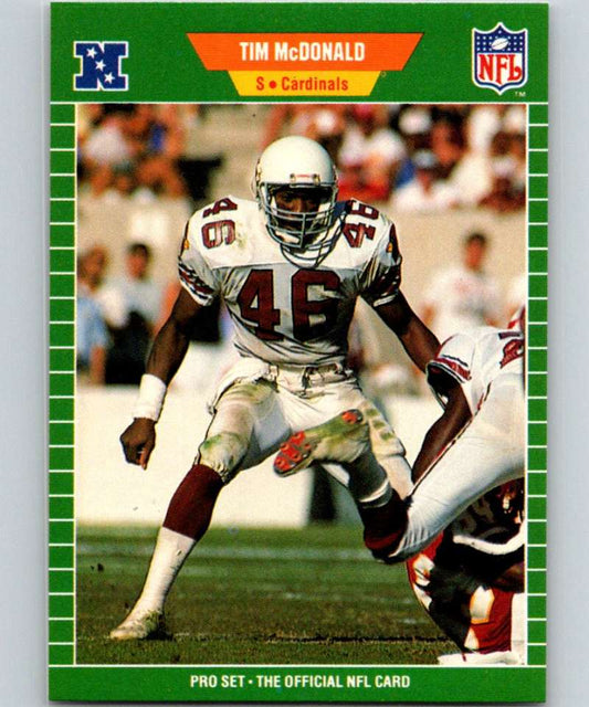 1989 Pro Set #329 Tim McDonald RC Rookie Cardinals NFL Football Image 1