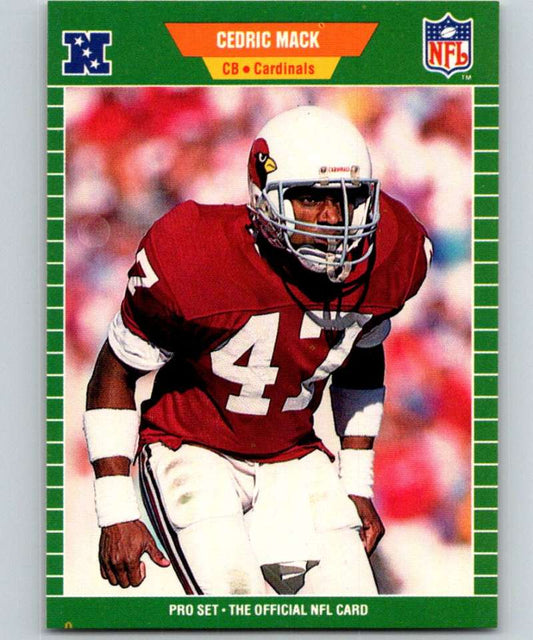 1989 Pro Set #332 Cedric Mack Cardinals NFL Football Image 1