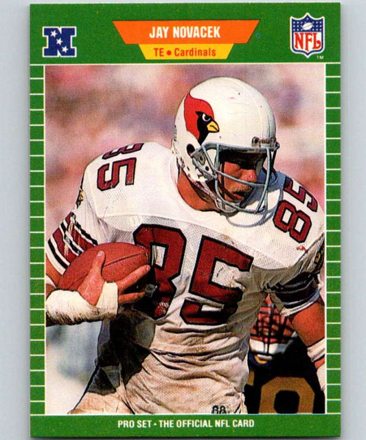 1989 Pro Set #335 Jay Novacek RC Rookie Cardinals NFL Football Image 1