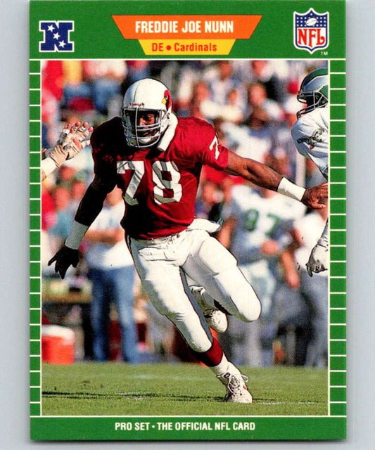 1989 Pro Set #336 Freddie Joe Nunn Cardinals NFL Football Image 1