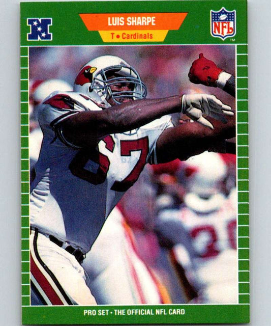 1989 Pro Set #337 Luis Sharpe Cardinals NFL Football Image 1