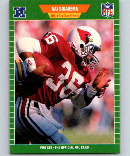 1989 Pro Set #338 Vai Sikahema Cardinals NFL Football Image 1