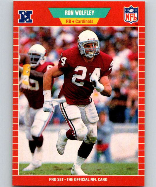 1989 Pro Set #340 Ron Wolfley Cardinals NFL Football Image 1