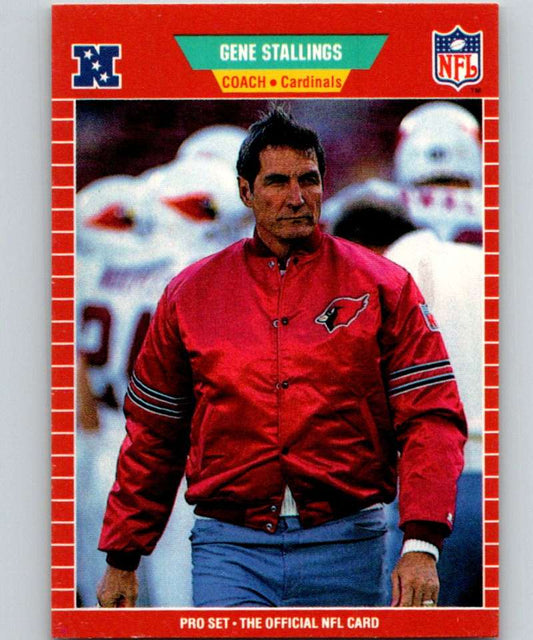 1989 Pro Set #341 Gene Stallings/ RC Rookie Cardinals NFL Football