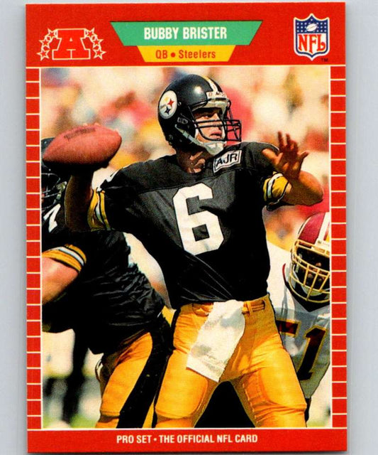 1989 Pro Set #343 Bubby Brister RC Rookie Steelers NFL Football