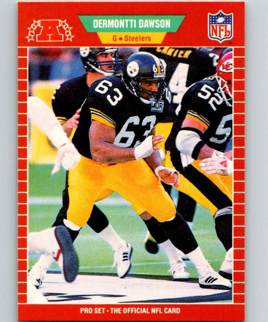 1989 Pro Set #344 Dermontti Dawson RC Rookie Steelers NFL Football