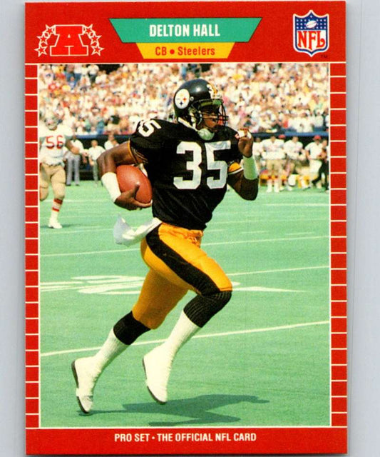 1989 Pro Set #346 Delton Hall RC Rookie Steelers NFL Football