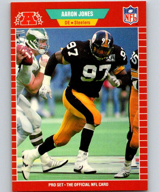 1989 Pro Set #350 Aaron Jones RC Rookie Steelers NFL Football