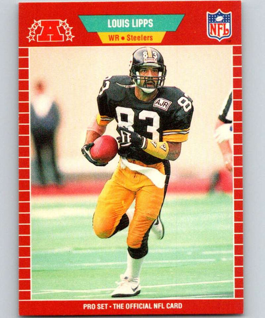 1989 Pro Set #351 Louis Lipps Steelers NFL Football Image 1