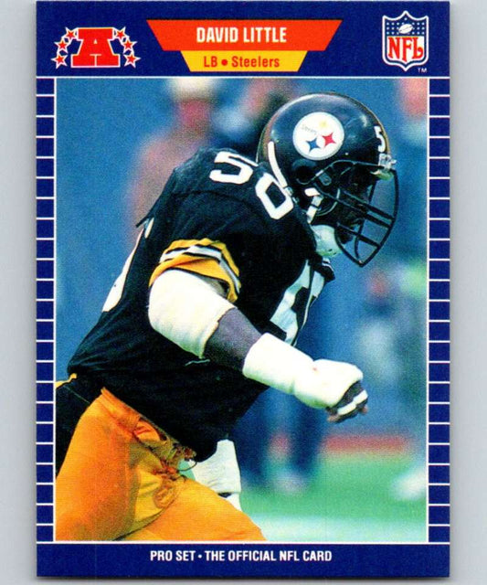 1989 Pro Set #352 David Little Steelers NFL Football Image 1