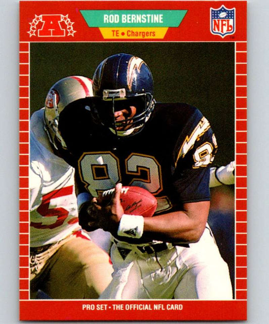 1989 Pro Set #357 Rod Bernstine RC Rookie Chargers NFL Football Image 1