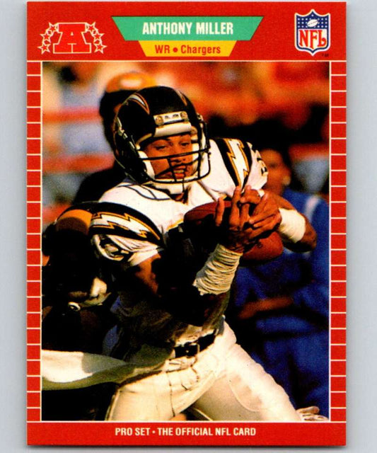 1989 Pro Set #363 Anthony Miller RC Rookie Chargers NFL Football Image 1