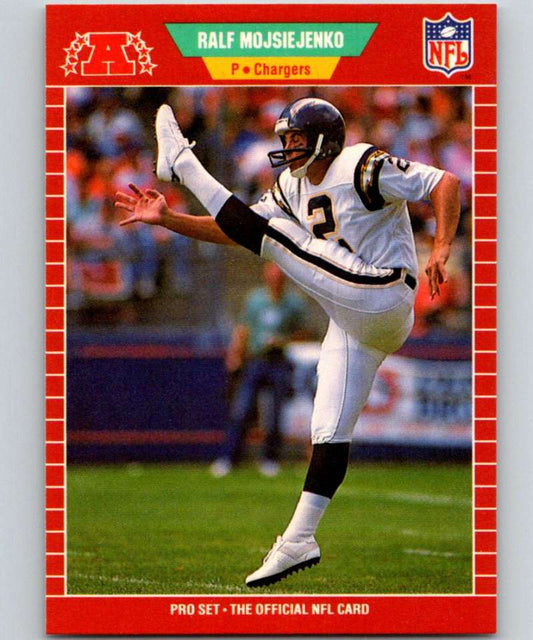 1989 Pro Set #364 Ralf Mojsiejenko Chargers NFL Football Image 1