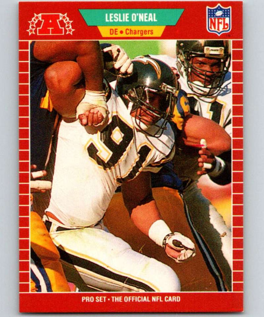 1989 Pro Set #365 Leslie O'Neal Chargers NFL Football Image 1