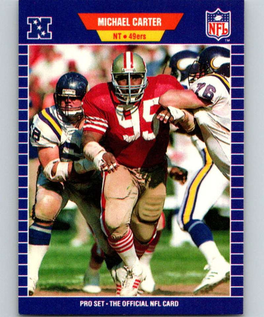 1989 Pro Set #370 Michael Carter 49ers NFL Football