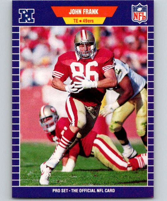 1989 Pro Set #375 John Frank 49ers NFL Football Image 1