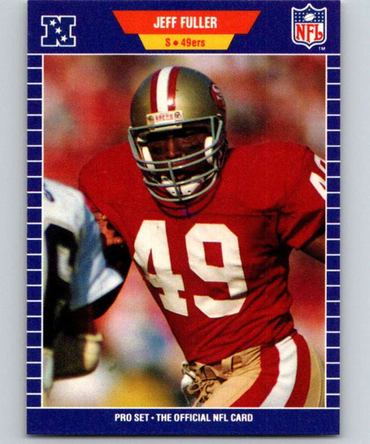 1989 Pro Set #376 Jeff Fuller 49ers NFL Football Image 1