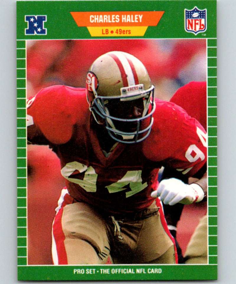 1989 Pro Set #378 Charles Haley 49ers NFL Football Image 1