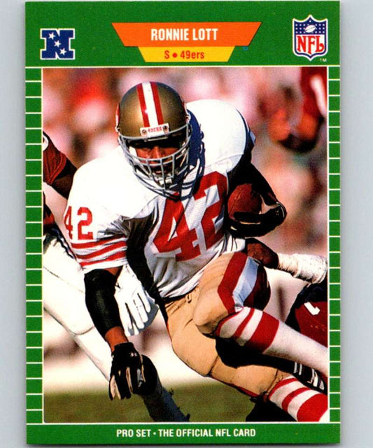 1989 Pro Set #379 Ronnie Lott 49ers NFL Football Image 1