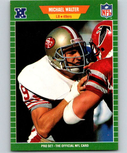 1989 Pro Set #386 Michael Walter 49ers NFL Football Image 1