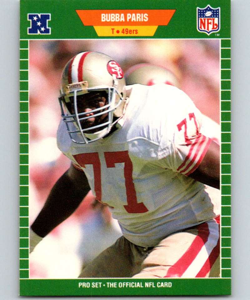 1989 Pro Set #387 Bubba Paris 49ers NFL Football Image 1