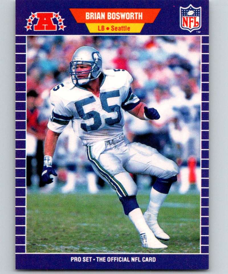 1989 Pro Set #391 Brian Bosworth Seahawks NFL Football