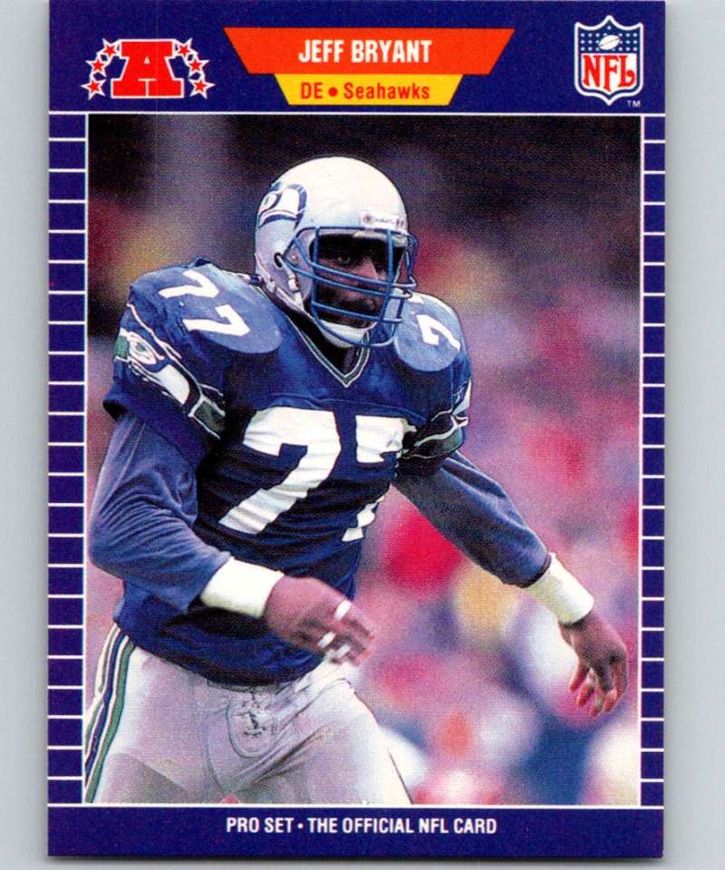 1989 Pro Set #392 Jeff Bryant Seahawks NFL Football Image 1