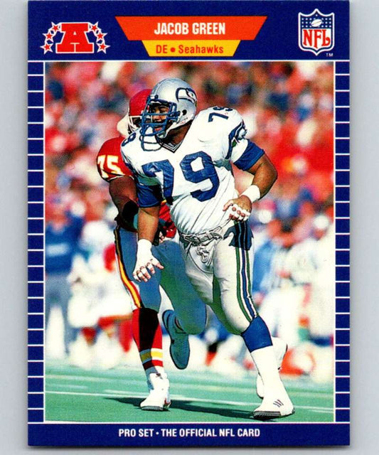 1989 Pro Set #393 Jacob Green Seahawks NFL Football Image 1