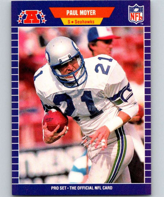 1989 Pro Set #398 Paul Moyer Seahawks NFL Football Image 1