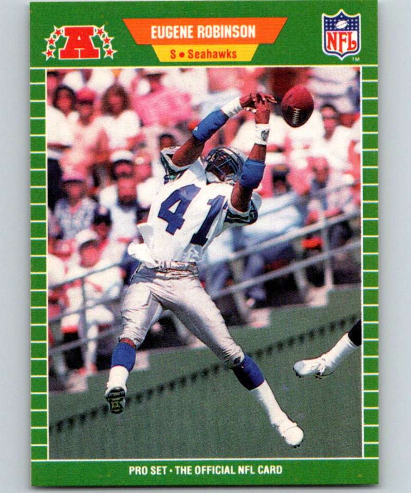 1989 Pro Set #401 Eugene Robinson RC Rookie Seahawks NFL Football Image 1