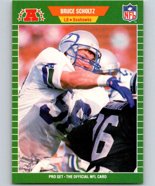 1989 Pro Set #402 Bruce Scholtz Seahawks NFL Football Image 1