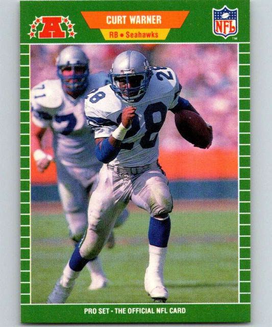 1989 Pro Set #404 Curt Warner Seahawks NFL Football Image 1