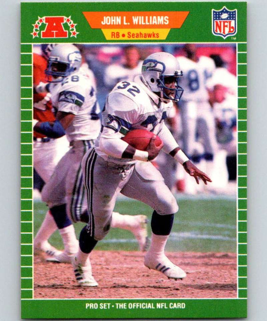 1989 Pro Set #405 John Williams Seahawks NFL Football Image 1
