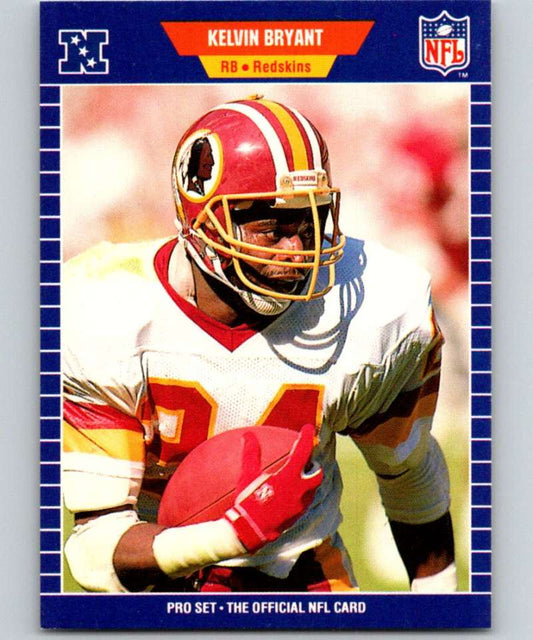 1989 Pro Set #423 Kelvin Bryant Redskins NFL Football Image 1
