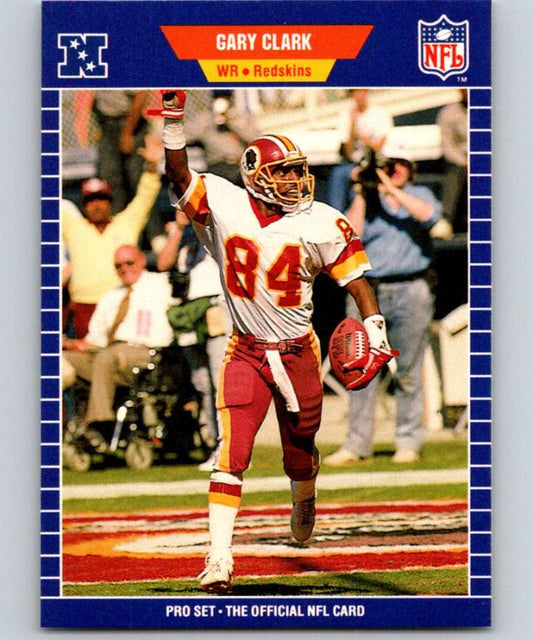 1989 Pro Set #424 Gary Clark Redskins NFL Football Image 1