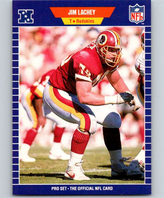 1989 Pro Set #428 Jim Lachey Redskins NFL Football Image 1