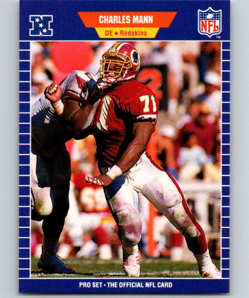 1989 Pro Set #429 Charles Mann Redskins NFL Football Image 1
