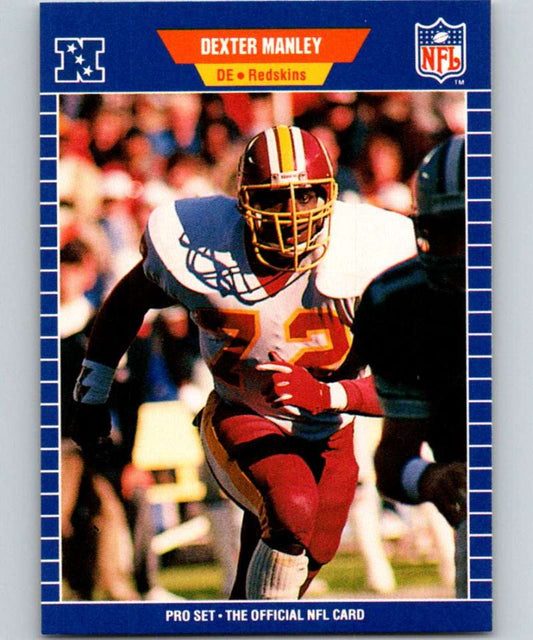 1989 Pro Set #430 Dexter Manley Redskins NFL Football Image 1