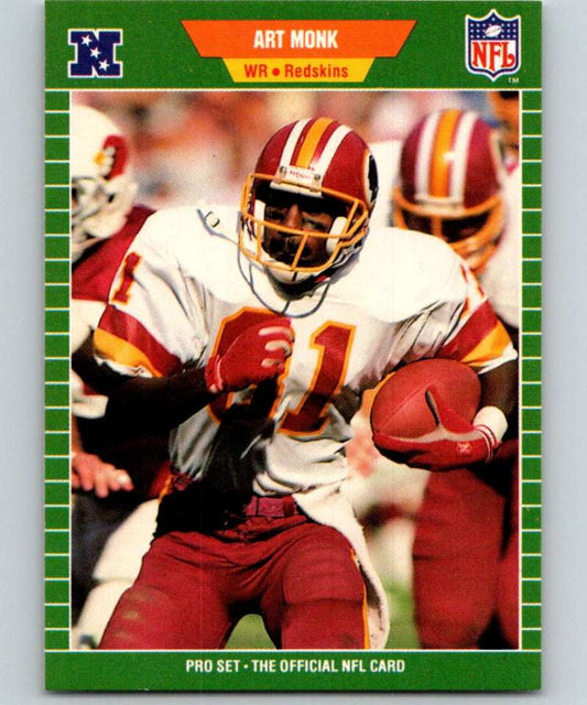 1989 Pro Set #433 Art Monk Redskins NFL Football Image 1
