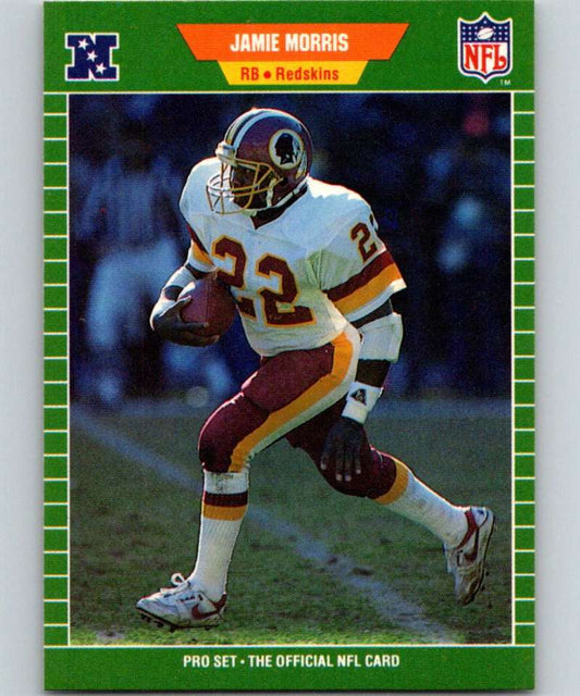 1989 Pro Set #438 Jamie Morris RC Rookie Redskins NFL Football Image 1