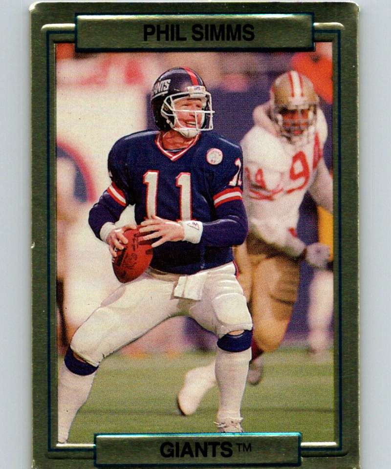 1989 Action Packed Test #19 Phil Simms NY Giants NFL Football Image 1