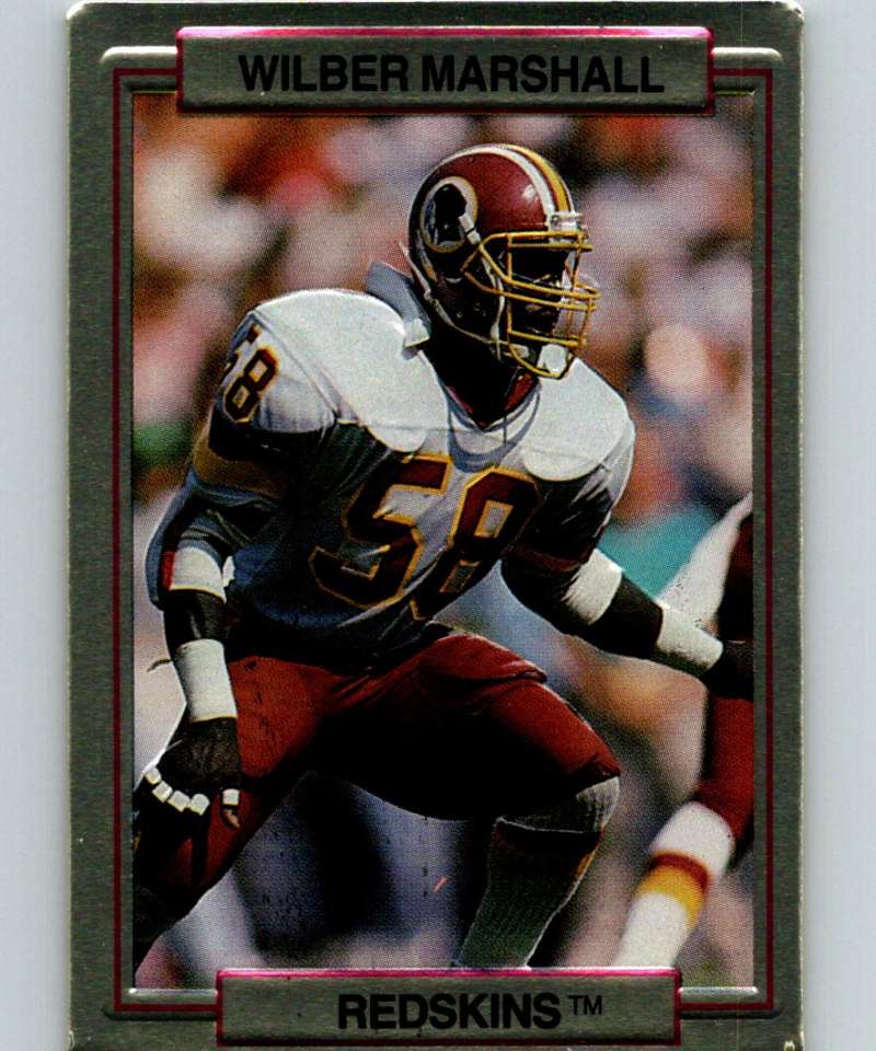 1989 Action Packed Test #25 Wilber Marshall Redskins NFL Football Image 1