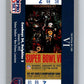 1990 Pro Set Super Bowl 160 #6 SB VI Ticket NFL Football Image 1