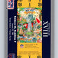 1990 Pro Set Super Bowl 160 #18 SB XVIII Ticket NFL Football