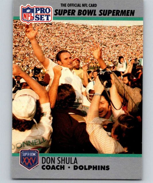 1990 Pro Set Super Bowl 160 #30 Don Shula CO NFL Football