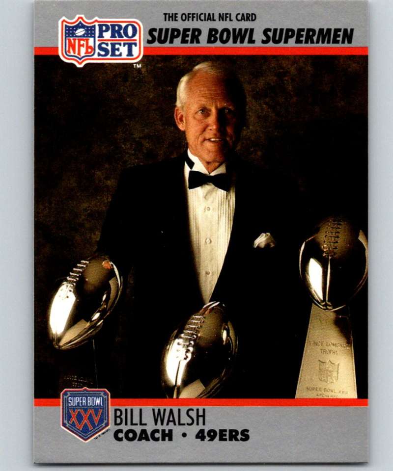 1990 Pro Set Super Bowl 160 #31 Bill Walsh 49ers CO NFL Football