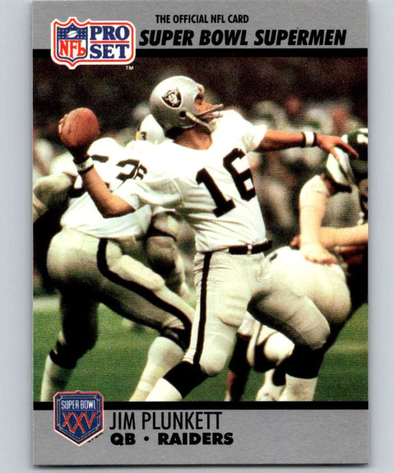 1990 Pro Set Super Bowl 160 #35 Jim Plunkett NFL Football